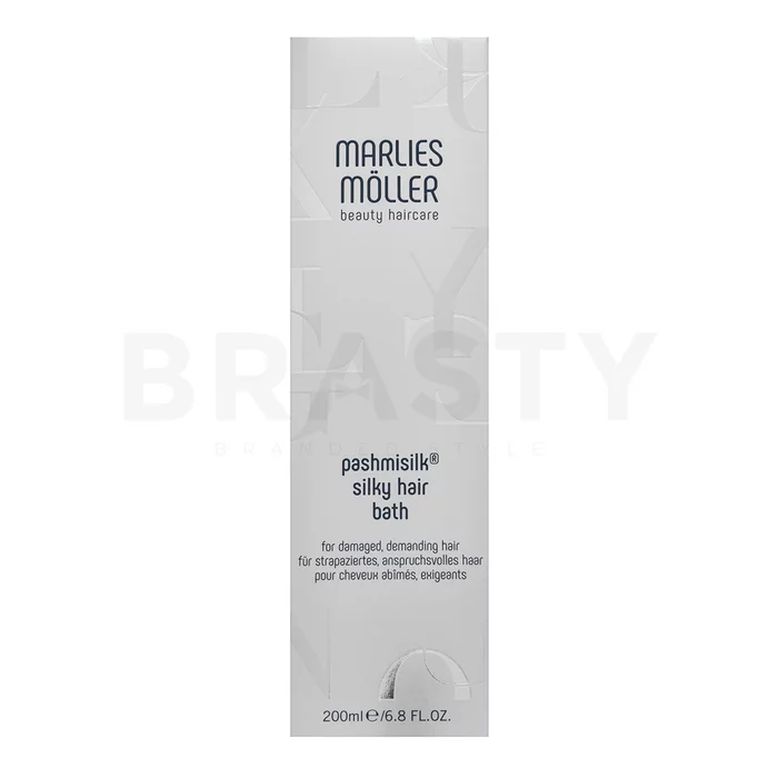 Marlies Möller Pashmisilk Silky Hair Bath posilující šampon pro hebkost a lesk vlasů 200 ml