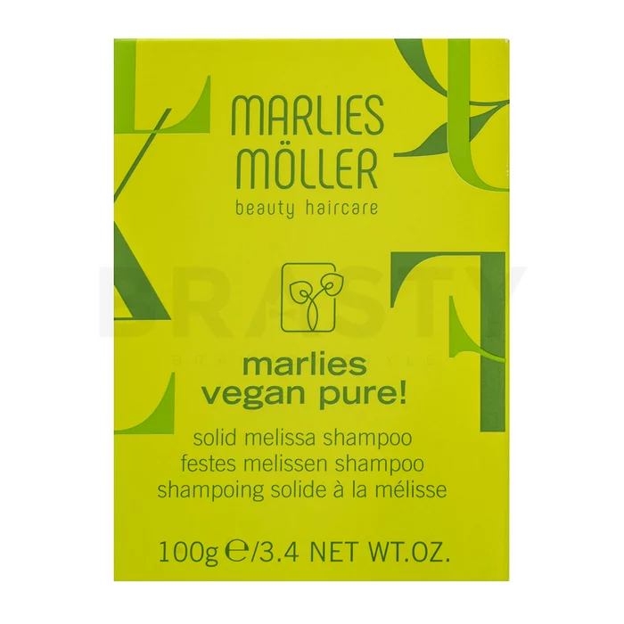 Marlies Möller Marlies Vegan Pure! Solid Melissa Shampoo tuhý šampon s vyživujícím účinkem 100 g