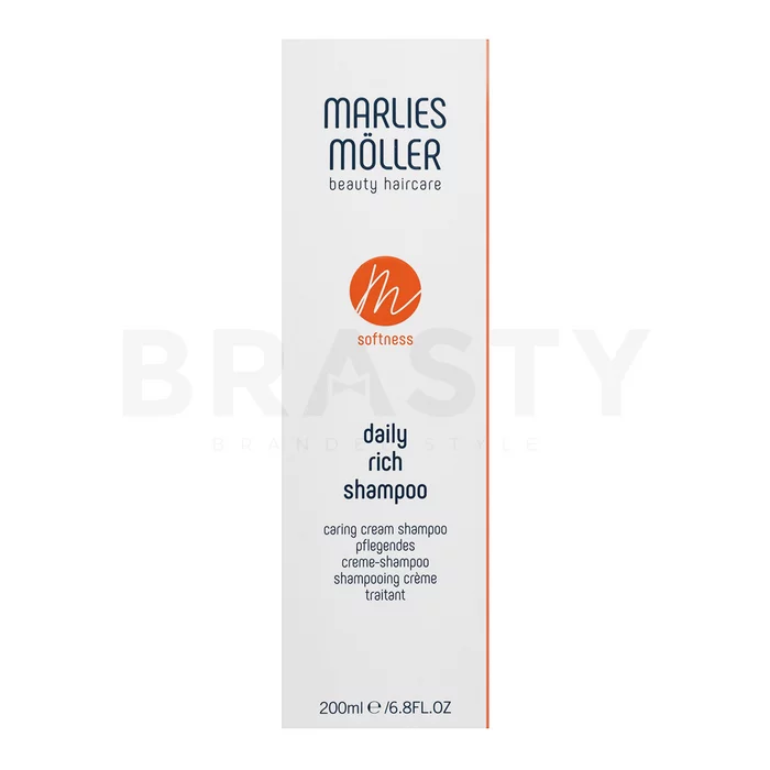 Marlies Möller Softness Daily Rich Shampoo glättendes Shampoo für widerspenstiges und geschädigtes Haar 200 ml