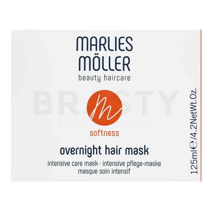 Marlies Möller Softness Overnight Hair Mask noční hydratační maska pro uhlazení a lesk vlasů 125 ml