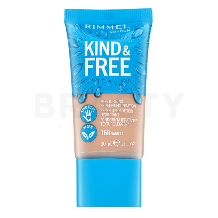Rimmel London Kind & Free Moisturising Skin Tint Foundation tekutý make-up pro sjednocenou a rozjasněnou pleť 160 30 ml