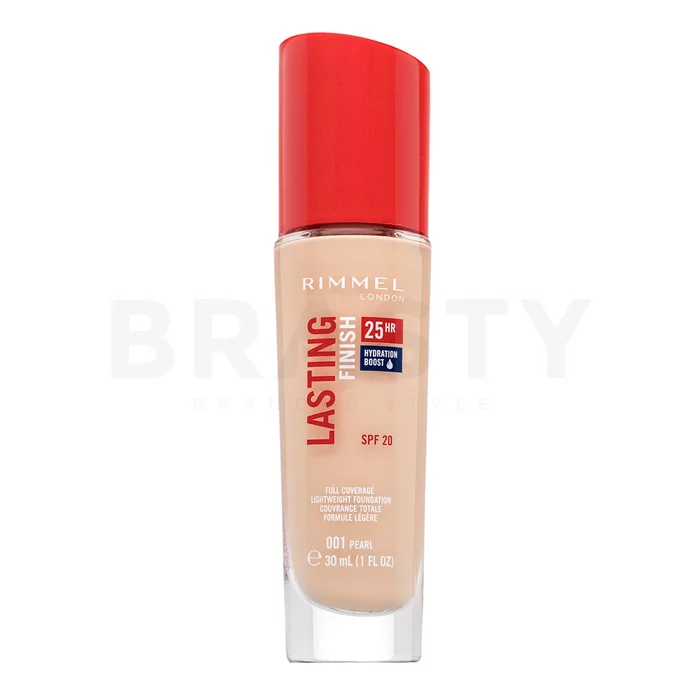 Rimmel London Lasting Finish 25HR SPF20 Full Coverage Lightweight Foundation tekutý make-up pro sjednocenou a rozjasněnou pleť 001 30 ml