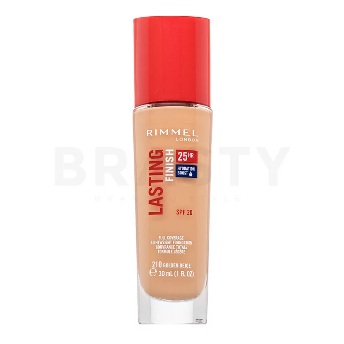 Rimmel London Lasting Finish 25HR SPF20 Full Coverage Lightweight Foundation tekutý make-up pro sjednocenou a rozjasněnou pleť 210 30 ml
