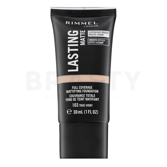 Rimmel London Lasting Matte Full Coverage Mattifying Foundation tekutý make-up s matujícím účinkem 103 30 ml