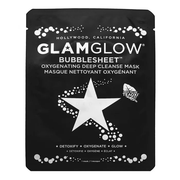 Glamglow Bubblesheet Mask Moisturising face sheet mask for unified and lightened skin