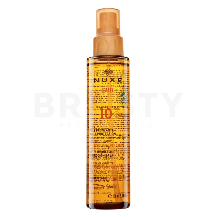 Nuxe Sun Huile Bronzante Visage Et Corps SPF10 spray opalovací olej na obličej a tělo 150 ml