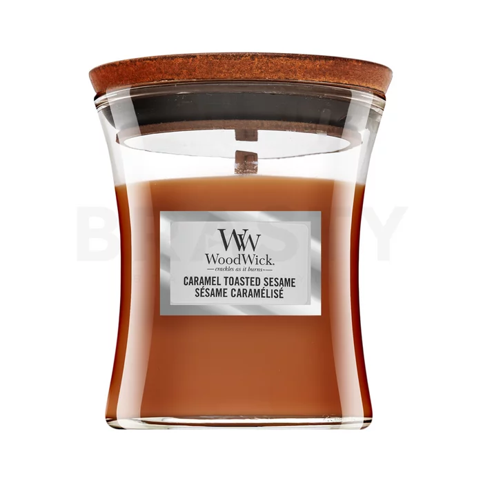 Woodwick Caramel Toasted Sesame scented candle 85 g