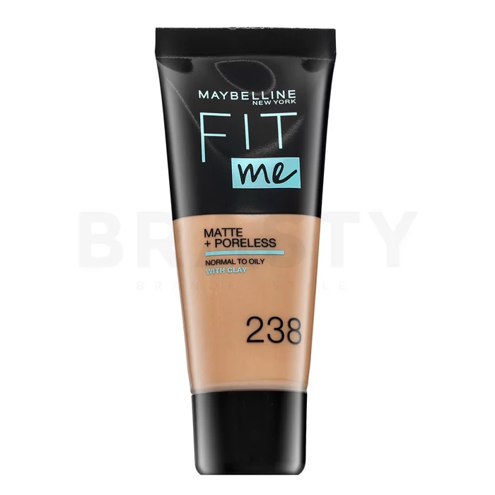 Maybelline Fit Me! Foundation Matte + Poreless tekutý make-up s matujícím účinkem 238 Rich Tan 30 ml