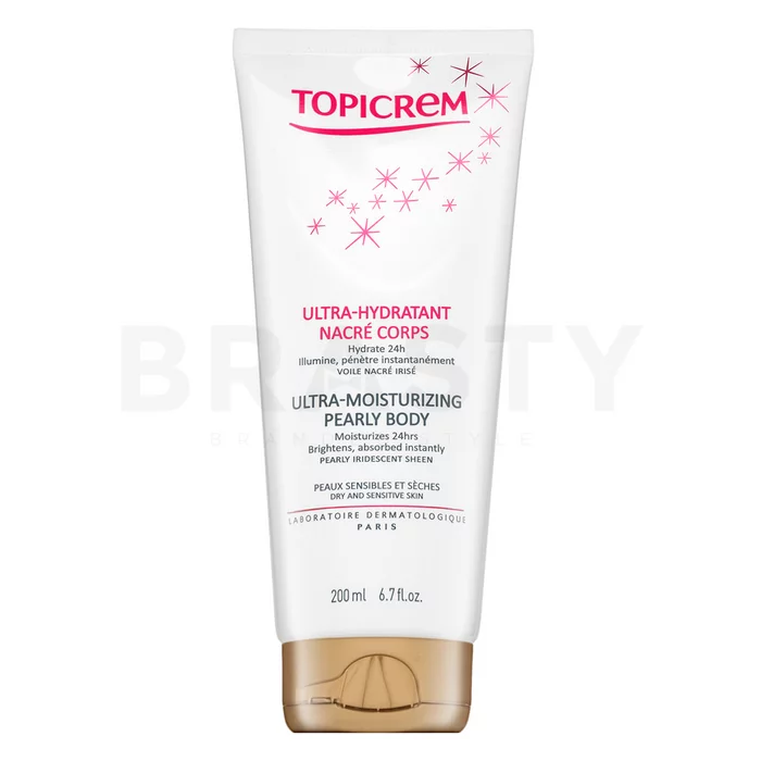Topicrem Ultra-Moisturizing Pearly Body moisturizing body lotion with pearl shine 200 ml