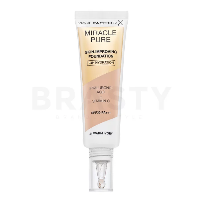 Max Factor Miracle Pure Skin-Improving Foundation dlouhotrvající make-up s hydratačním účinkem 44 Warm Ivory 30 ml