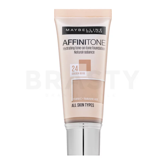Maybelline Affinitone Hydrating tone-on-tone Foundation tekući make-up s hidratantnim učinkom 24 Golden Beige 30 ml