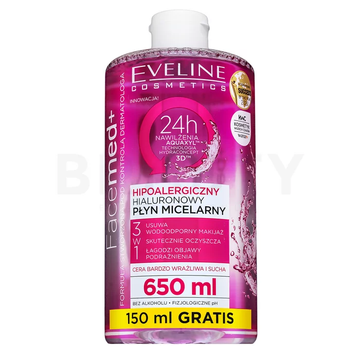 Eveline FaceMed+ Cleansing Micellar Water odličovací micelární voda pro všechny typy pleti 650 ml