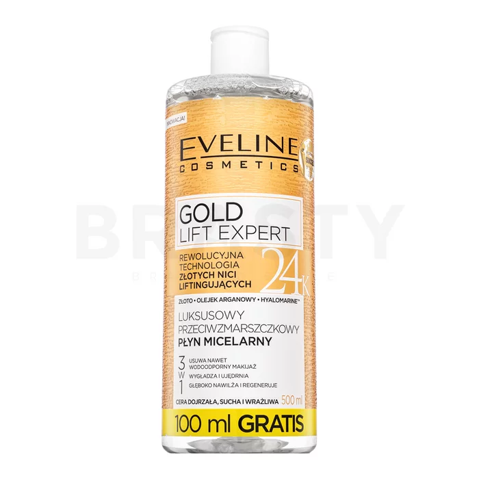 Eveline Gold Lift Expert Anti-age Micellar Water odličovacia micelárna voda proti vráskam 500 ml