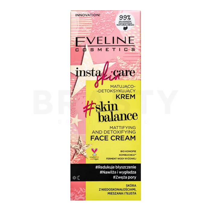 Eveline Insta Skin Care krema za detoksikaciju Skin Balance Mattifying And Detoxifying Face Cream 50 ml