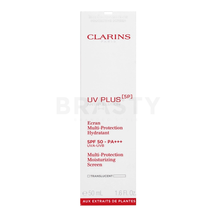 Clarins UV Plus hydratační a ochranný fluid Anti-Pollution Multi-Protection Moisturizing Screen Translucent 50 ml