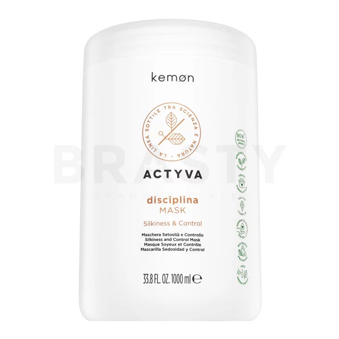 Kemon Actyva Disciplina Mask uhlazující maska pro hrubé a nepoddajné vlasy 1000 ml