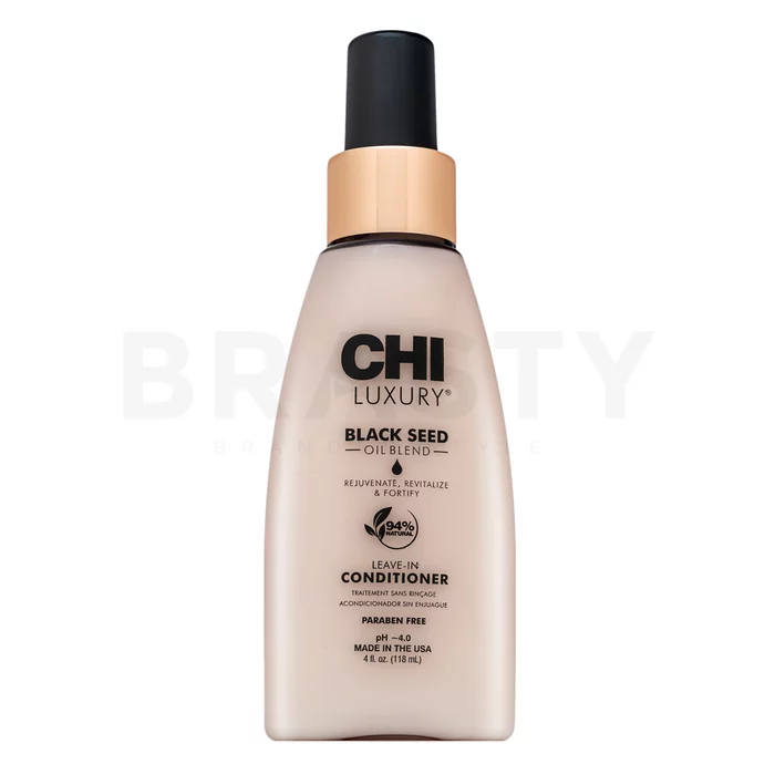 CHI Luxury Black Seed Oil Leave-In Conditioner bezoplachový kondicionér pro hebkost a lesk vlasů 118 ml