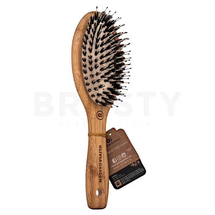 Olivia Garden Bamboo Touch Detangle Combo Small hairbrush with nylon and boar bristles