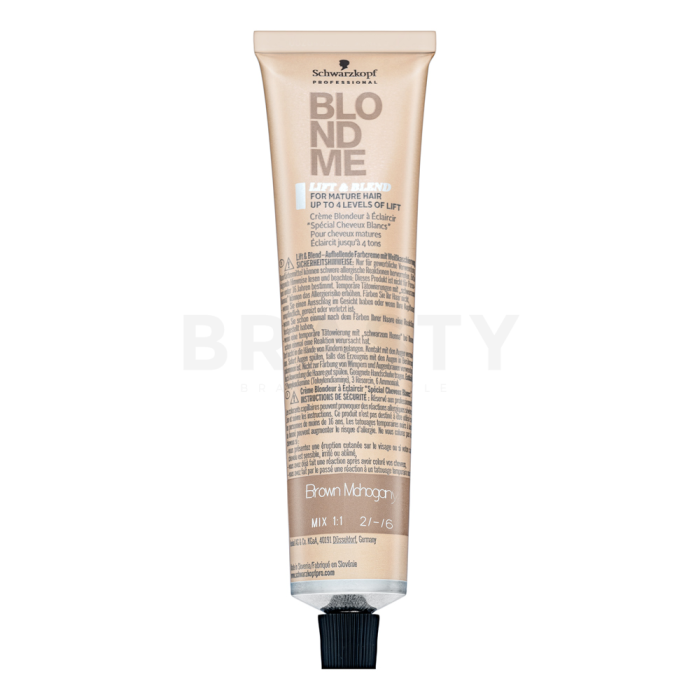 Schwarzkopf Professional BlondMe Bond Enforcing Lift & Blend Crema Para aclarar el cabello Brown Mahagony 60 ml