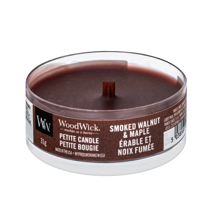 Woodwick Smoked Walnut & Maple scented candle 31 g