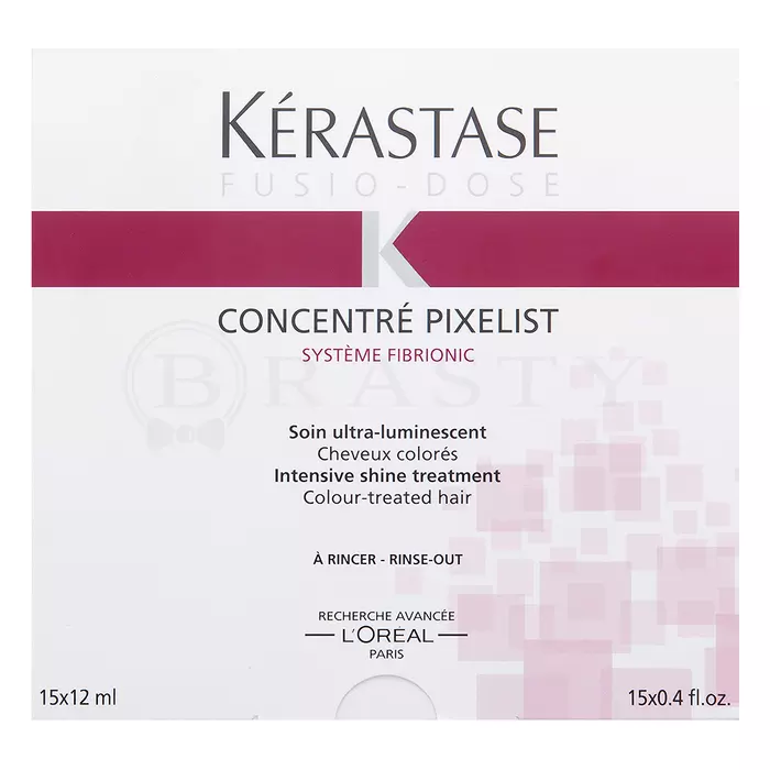 Kérastase Fusio-Dose Concentré Pixelist Intensive Shine Treat vlasová kúra pro barvené vlasy 15 x 12 ml