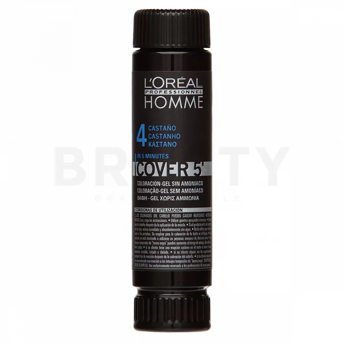 L´Oréal Professionnel Homme Cover 5 barva na vlasy No. 4 Medium Brown 50 ml