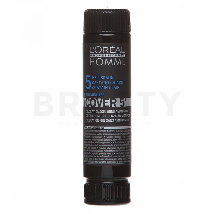 L´Oréal Professionnel Homme Cover 5 barva na vlasy No. 5 Light Brown 3 x 50 ml