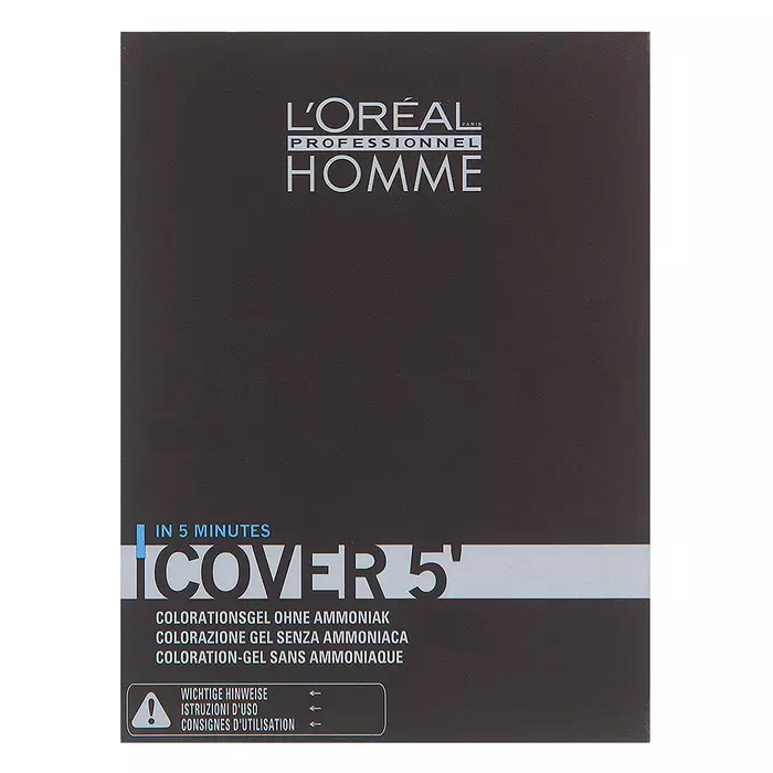 L´Oréal Professionnel Homme Cover 5 barva na vlasy No. 5 Light Brown 3 x 50 ml