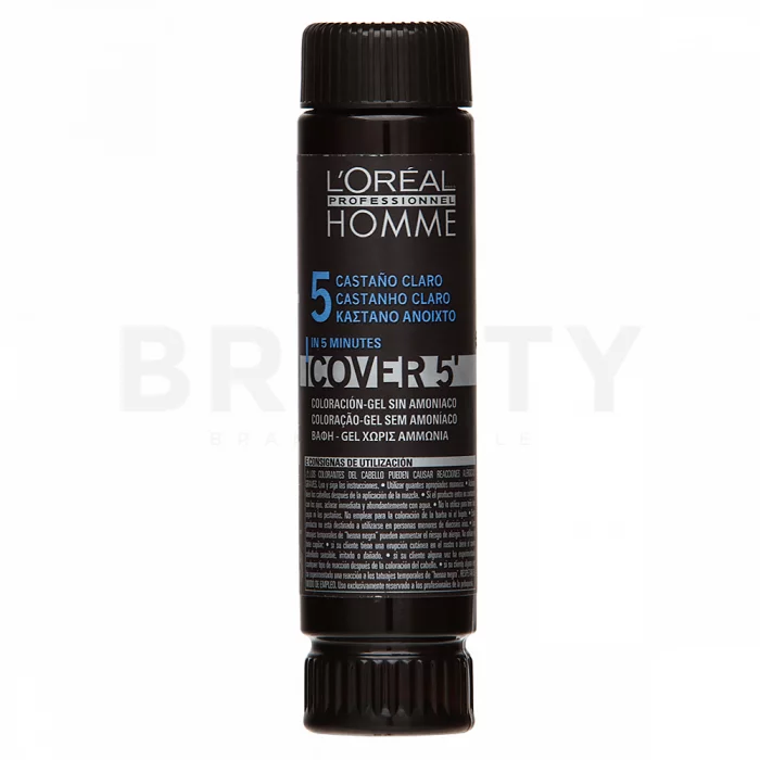 L´Oréal Professionnel Homme Cover 5 barva na vlasy No. 5 Light Brown 50 ml