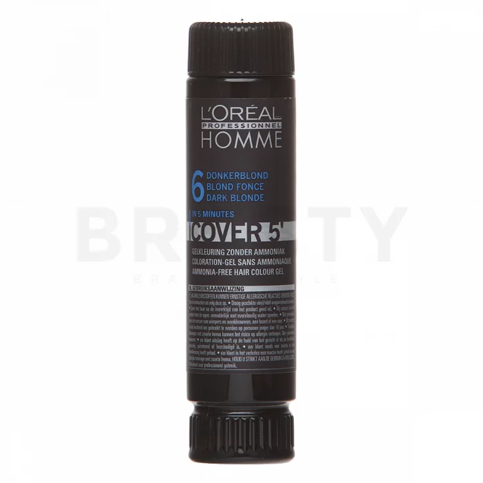 L´Oréal Professionnel Homme Cover 5 barva na vlasy No. 6 Dark Blond 3 x 50 ml