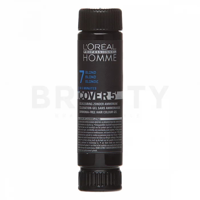 L´Oréal Professionnel Homme Cover 5 barva na vlasy No. 7 Medium Blond 3 x 50 ml