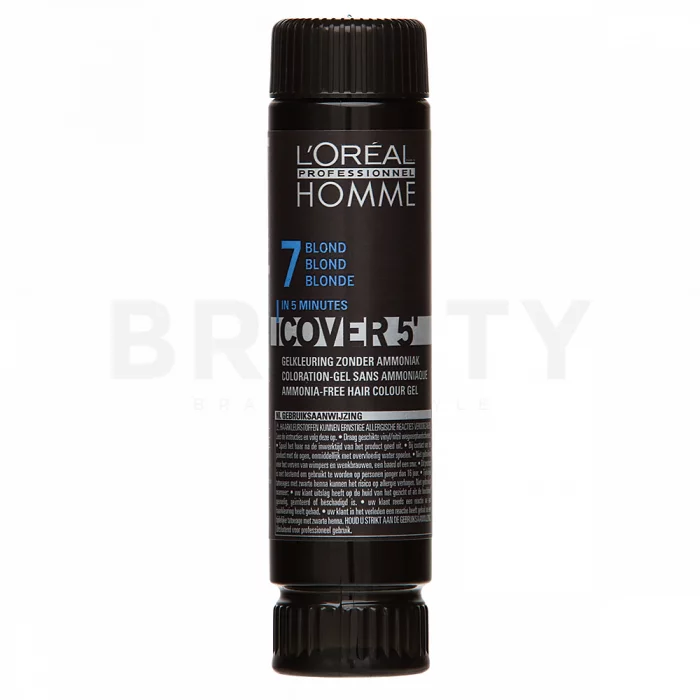L´Oréal Professionnel Homme Cover 5 barva na vlasy No. 7 Medium Blond 50 ml