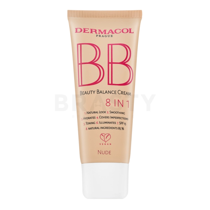 Dermacol BB Beauty Balance Cream 8in1 BB krém pro sjednocenou a rozjasněnou pleť Nude 30 ml