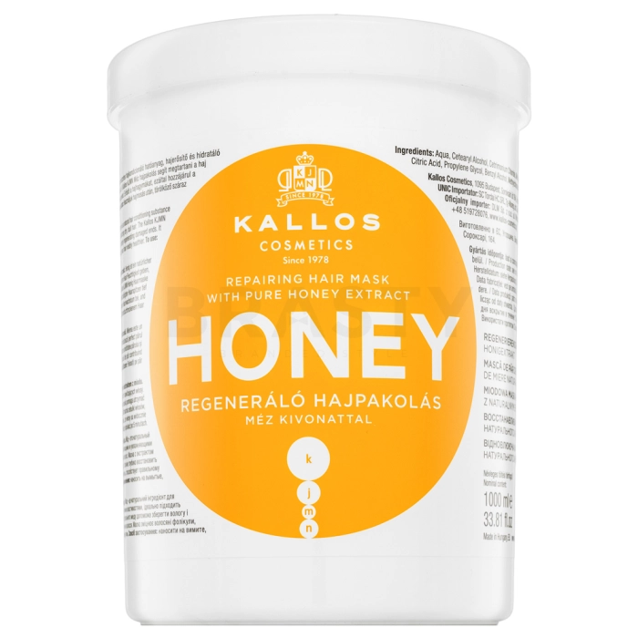 Kallos Honey Repairing Hair Mask hranjiva maska za suhu i oštećenu kosu 1000 ml