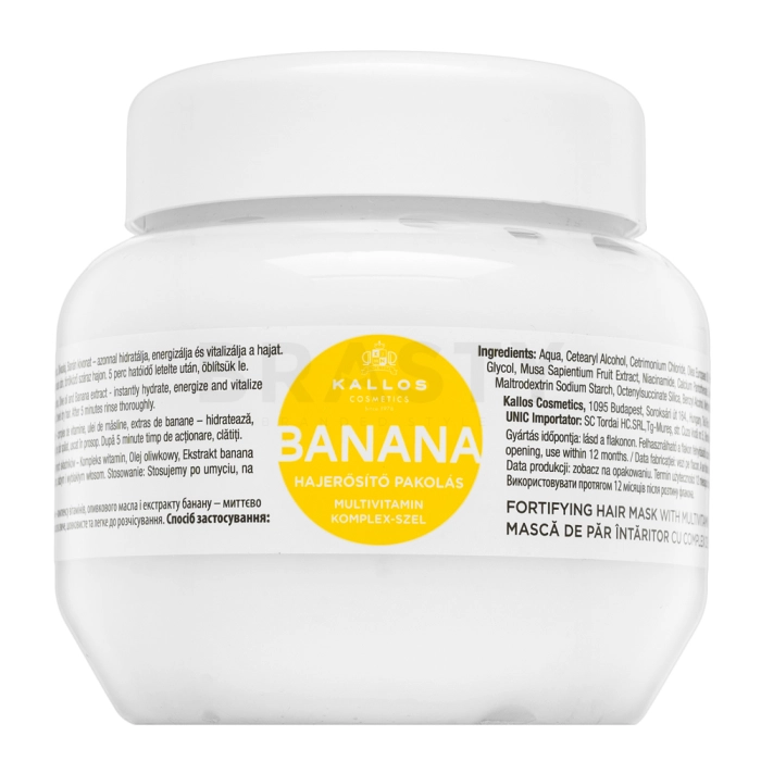 Kallos Banana Fortifying Hair Mask posilující maska pro oslabené vlasy 275 ml