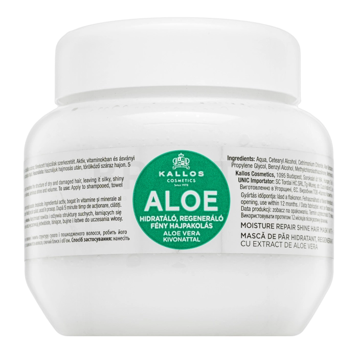 Kallos Aloe Moisture Repair Shine Hair Mask hranjiva maska za mekoću i sjaj kose 275 ml