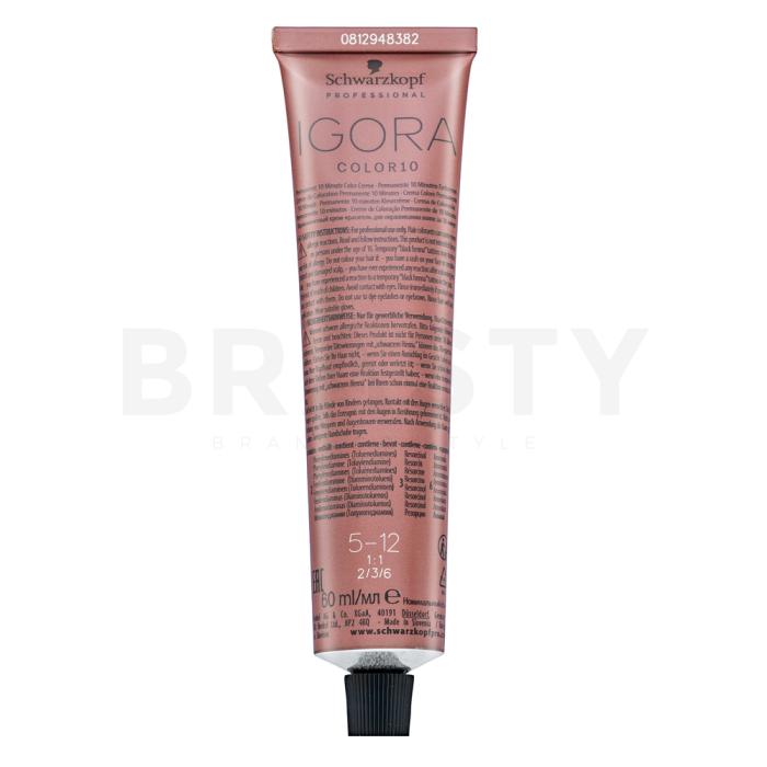 Schwarzkopf Professional Igora Color10 profesionálna permanentná farba na vlasy 5-12 60 ml