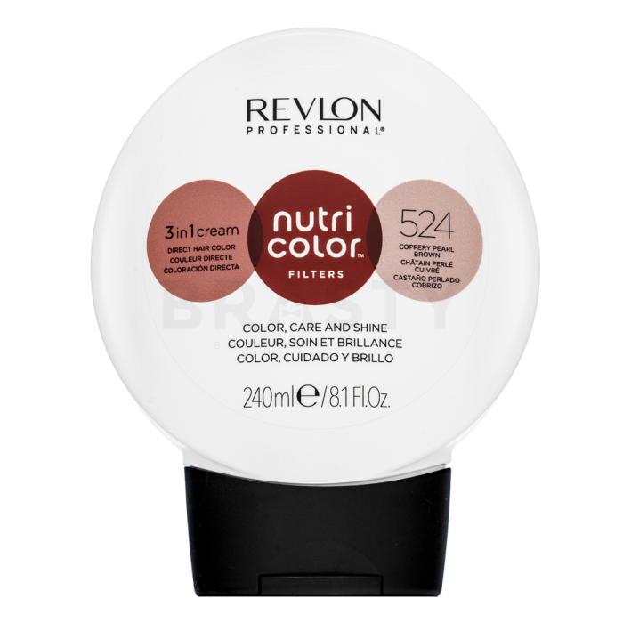Revlon Professional Nutri Color Filters 3in1 Cream vyživující maska s barevnými pigmenty pro oživení barvy 524 Coppery Pearl Brown 240 ml