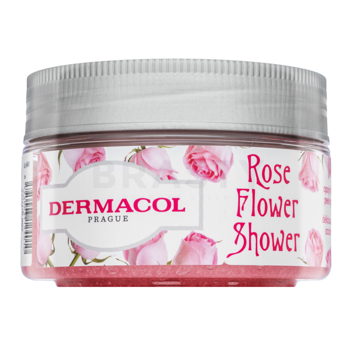 Dermacol Rose Flower Shower tělový peeling Delicious Body Scrub 200 ml