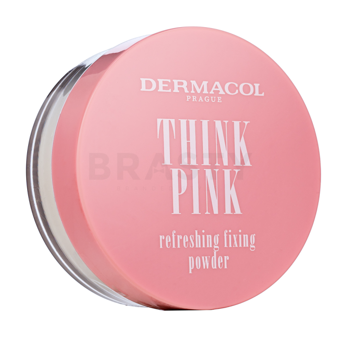 Dermacol Think Pink Refreshing Fixing Powder poeder voor een uniforme en stralende teint 10 g