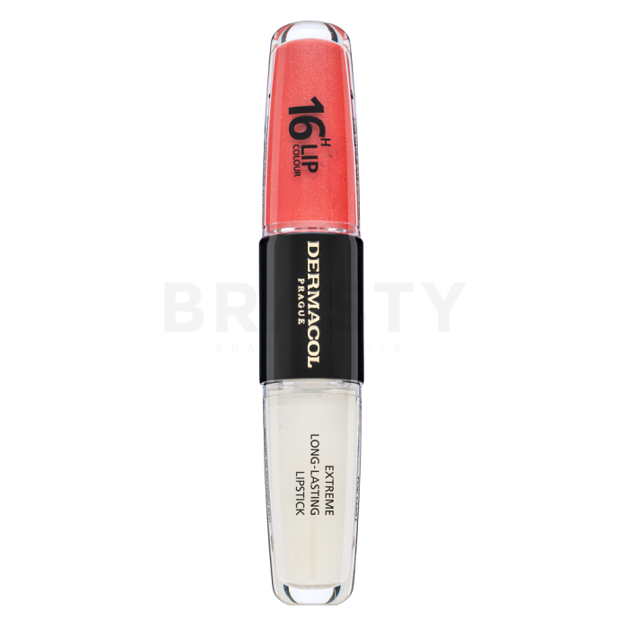 Dermacol 16H Lip Colour Extreme Long-Lasting Lipstick dlouhotrvající dvoufázová barva a lesk na rty No. 37 8 ml