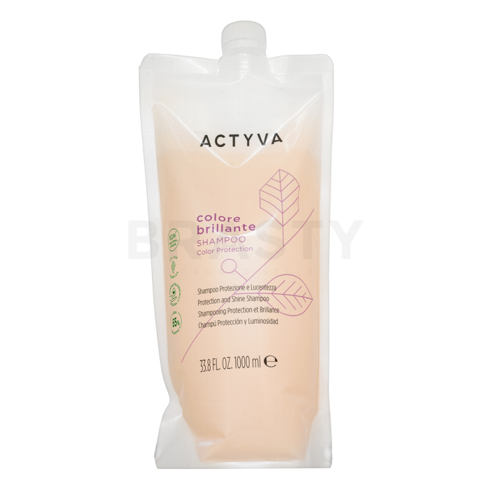 Kemon Actyva Colore Brillante Protection and Shine Shampoo ochranný šampon pro barvené vlasy Refill 1000 ml