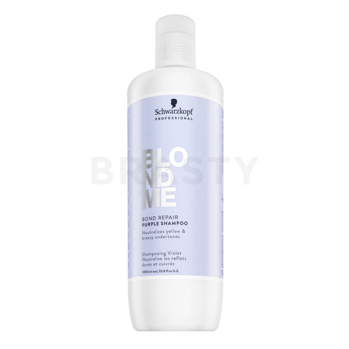 Schwarzkopf Professional BlondMe Bond Repair Purple Shampoo tónovací šampon pro neutralizaci žlutých tónů 1000 ml