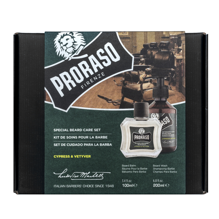 Proraso Cypress And Vetiver sada Special Beard Care Set 100 ml + 200 ml