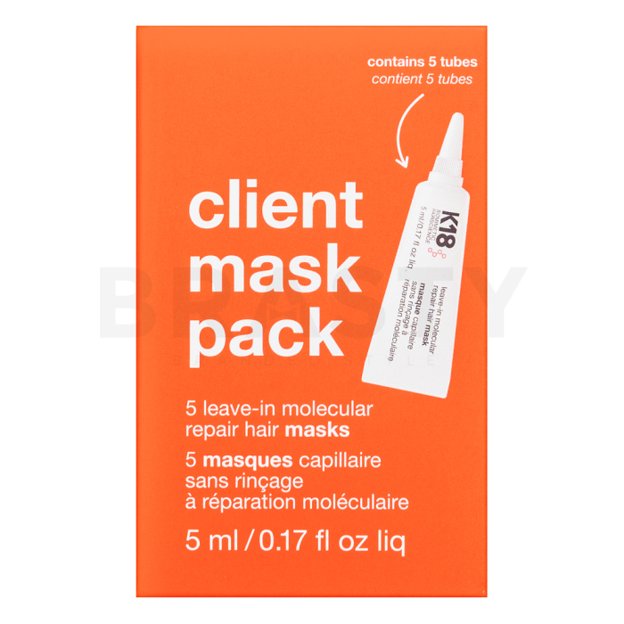 K18 Client Mask Pack bezoplachová péče pro posílení vlasového vlákna 5 x 5 ml