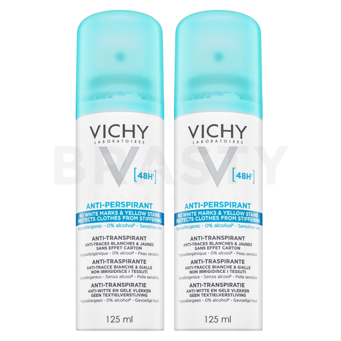 Vichy antyperspirant Deodorant Anti-Transpirant 48H - No Marks 2 x 125 ml