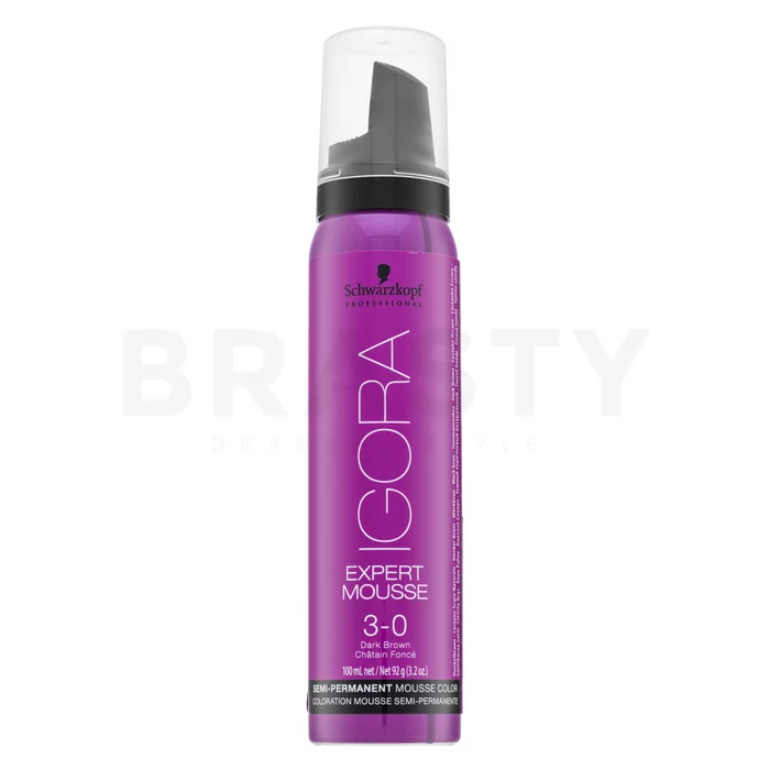 Schwarzkopf Professional Igora Expert Mousse Semi-Permanent Mousse Color schiuma colorante semipermanente per capelli 3-0 100 ml
