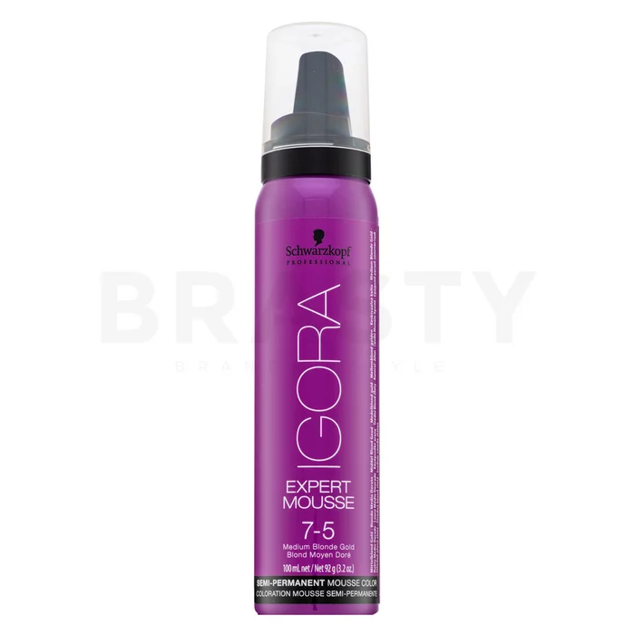 Schwarzkopf Professional Igora Expert Mousse Semi-Permanent Mousse Color schiuma colorante semipermanente per capelli 7-5 100 ml