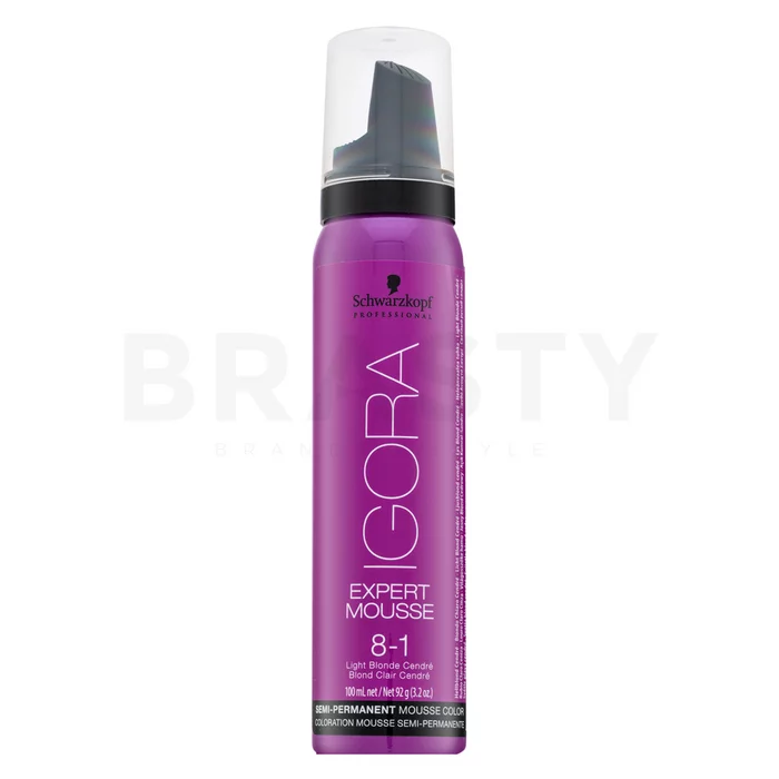 Schwarzkopf Professional Igora Expert Mousse Semi-Permanent Mousse Color schiuma colorante semipermanente per capelli 8-1 100 ml