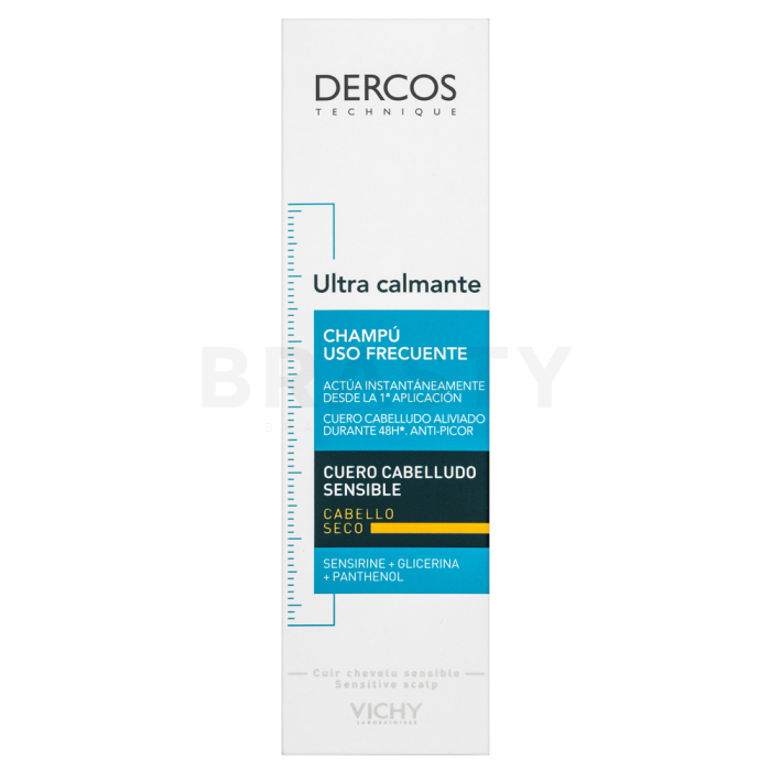 Vichy Dercos Ultra Soothing Sulfate-Free Shampoo Dry Hair bezsulfátový šampon pro citlivou pokožku hlavy 200 ml